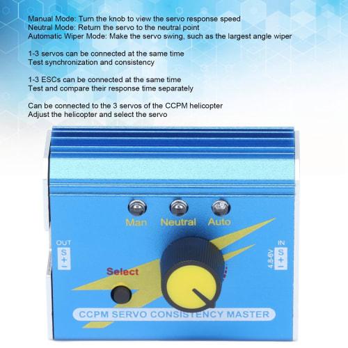 Servo Controller Motor Servo Tester 3 Modes CCMP Consistency Master Speed ??Controller ESC Checker for RC Car Boat