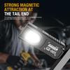 LED Keychain Flashlight Type C Rechargeable 550LM Portable Mini Torch Pocket Lantern Flood Work Light With Magnet For Emergency
