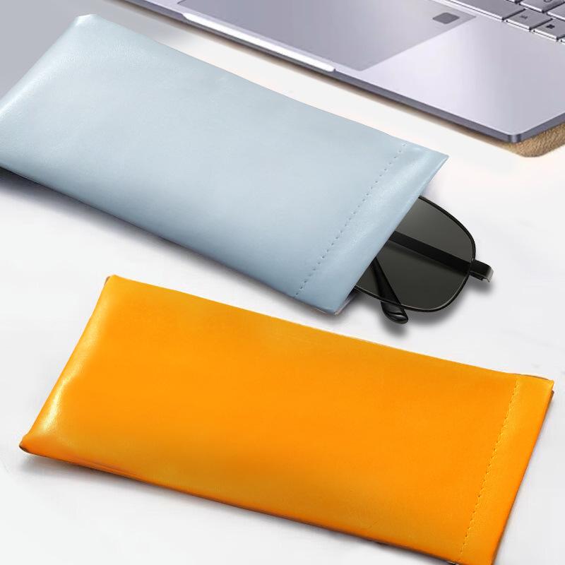 Glasses Bag Sunglasses Sunglasses Men's and Women's Storage Case Shrapnel Automatic Closure Glasses Storage Case Leather Glasses Bag