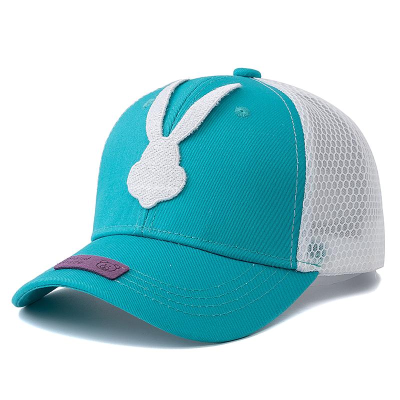 

Горячая Распродажа, новая детская шапка, летняя кепка с рисунком кролика, симпатичная сетчатая кепка, высококачественная детская бейсболка, милая уличная кепка дальнобойщика 50cm-54cm озеро синий