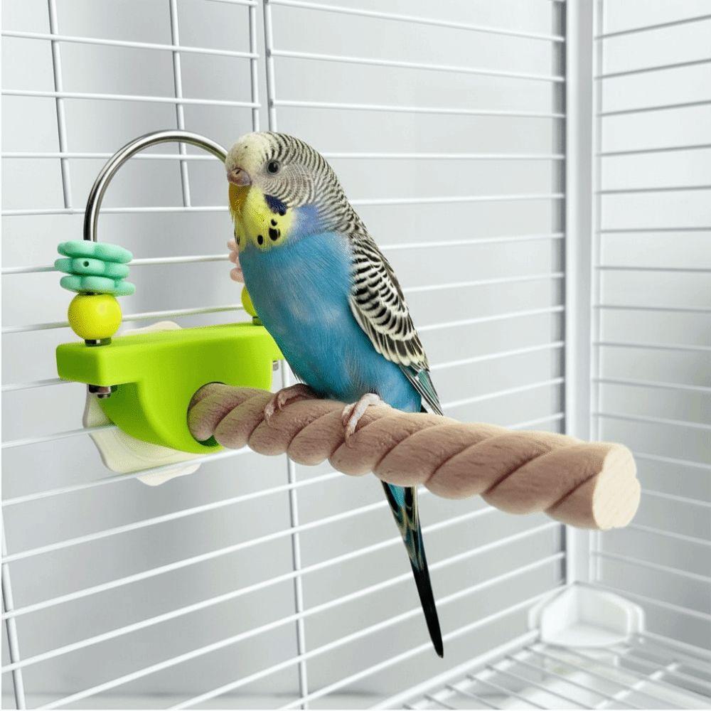 Flower Chew Toy Fun Bird Perch Stand Non-slip Wear-resistant Paw Grinding Sticks Beak Nail Grinder Easy Installation