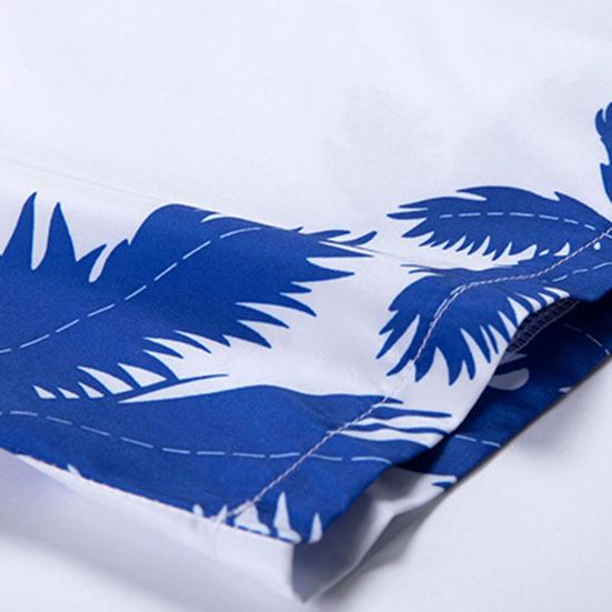 Strandskjorte Løs Enkeltspent Hawaii Bananprint Korte Ermer Sommerstopper Hverdagsklær