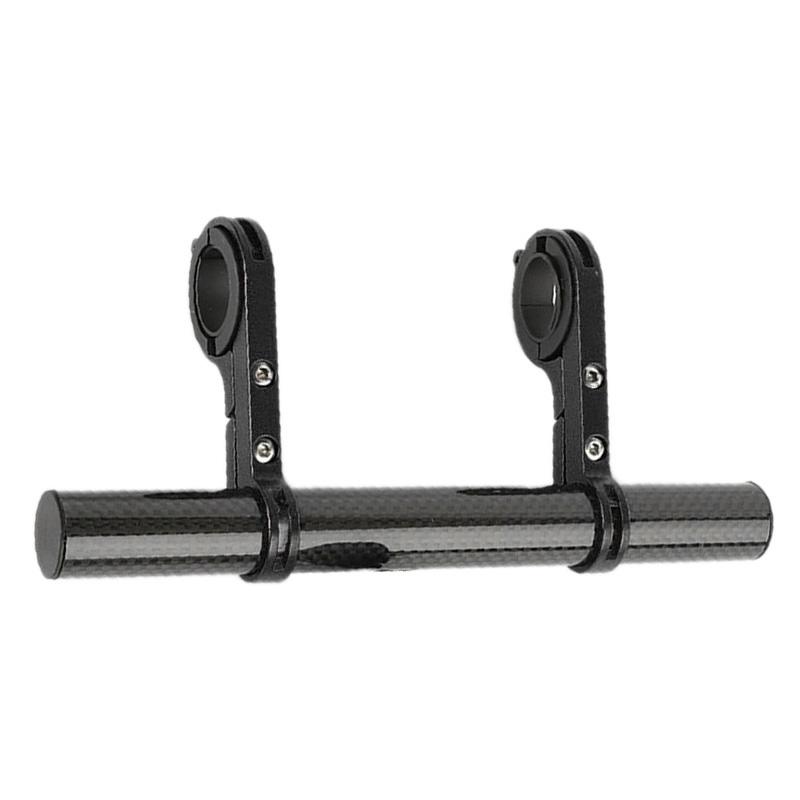 Bike Handlebar Extender Lightweight Carbon Fiber Aluminum Alloy for Phone Mount Light Lamp Black