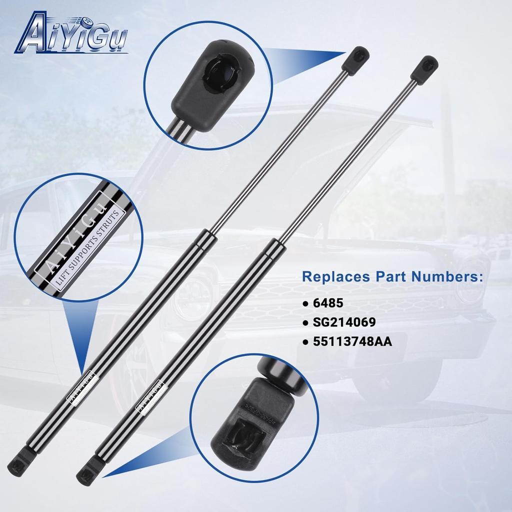 5511 6485 Front Hood Bonnet Struts Shocks Lift Supports Gas Spring Compatible With 2011- Jeep Grand Cherokee & 2011-2024 Dodge Durango, 2 PCS