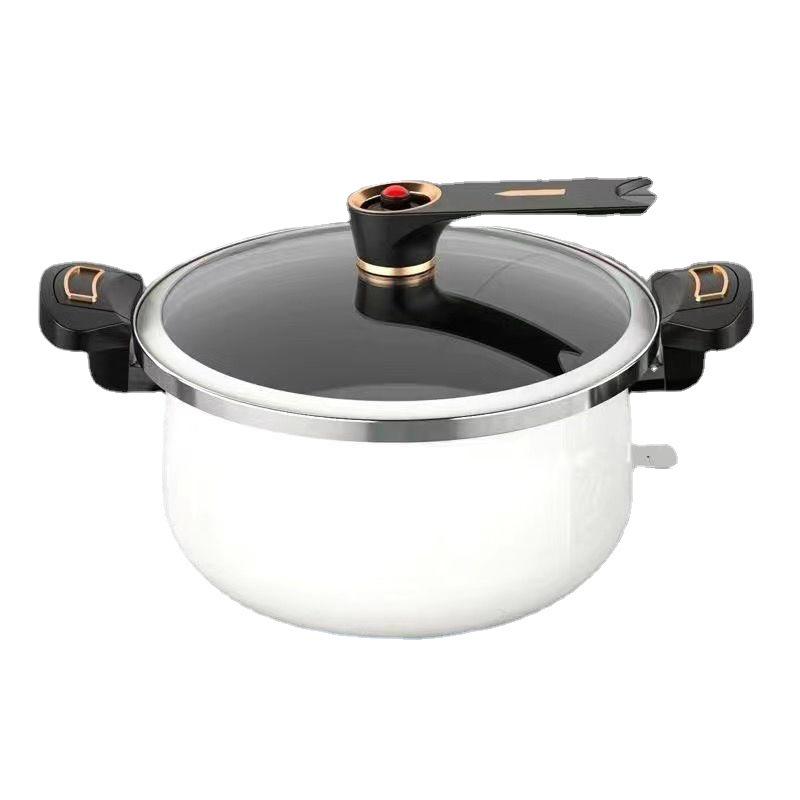 Large Capacity Non-Stick Enamel Pressure Cooker for Gas & Induction Stoves