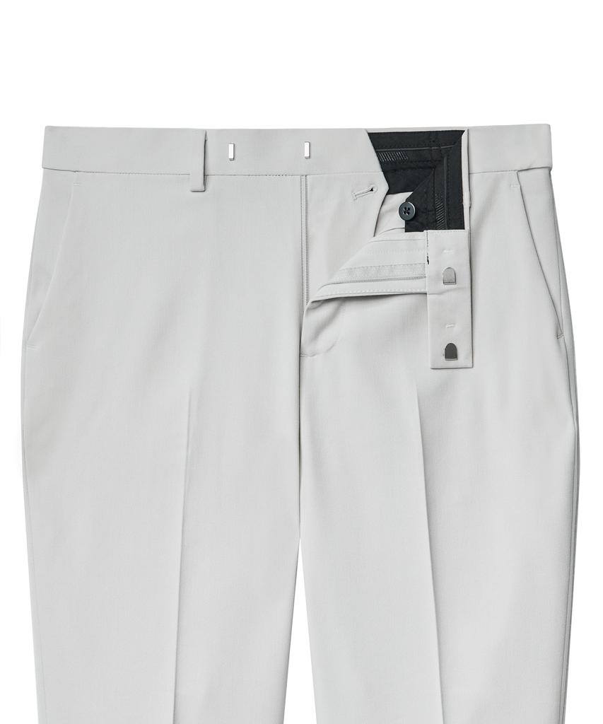 MUSINSA STANDARD Relaxed Tapered Hidden Banding Crop Slacks [Dusty Cream]