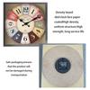 1pc Wooden Wall Clock, Country Retro Style Color Square Pattern Design Wall Clock, Home Mute Clock, Suitable for Home Decoration