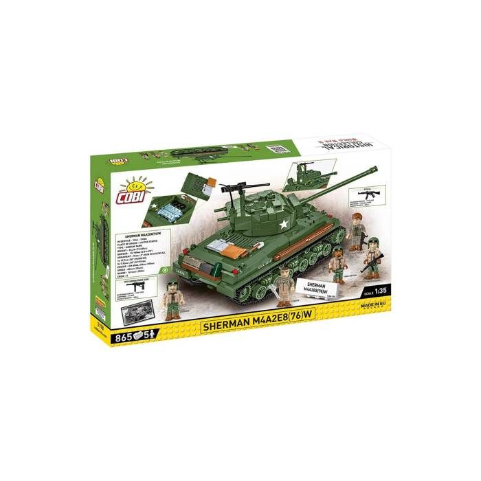 Jeu De Construction - COBI - Sherman M4A2E8(76)W - 865 Éléments - 1:35 - Vert