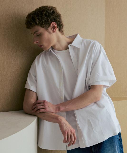 Nod You Daily Oxford Oversized Shirt [White] L
