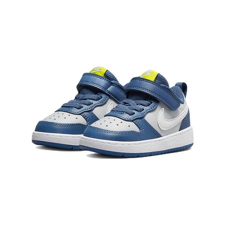 Nike Court Borough Low TD Grey Fog Mystic Navy Baby Sneakers Atomic-Green White BQ5453-016