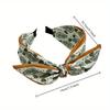 Retro Bohemian Bandanna Bow Rabbit Ear Headband for Women Floral Paisley Wide Hoop Turban Hair Band Hair Styling Accessories