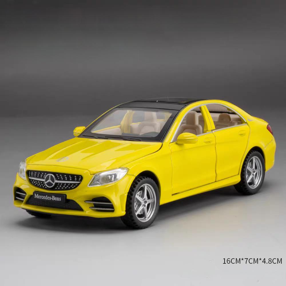 Mercedes Benz C260L Simulation Diecast & Toy Vehicles Sounds & Light Pull Back Car 1:32 Alloy Model Gifts For Children