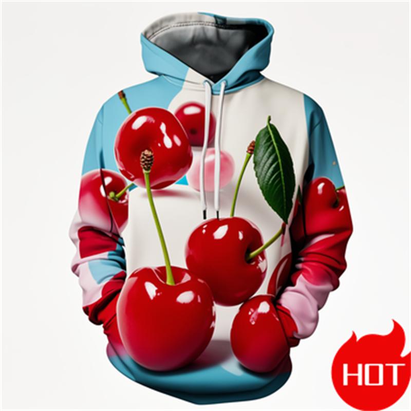 

Нові зимові толстовки з 3D-друком і вишнею для чоловіків, жінок, смішний вуличний одяг, нові толстовки та світшоти, модні толстовки з капюшоном 6XL