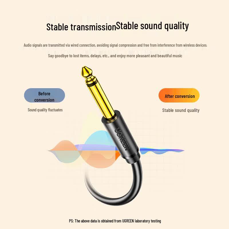 Ugreen 6,35mm auf XLR Stecker Mikrofon Audiokabel CN Stecker (Adapter enthalten)