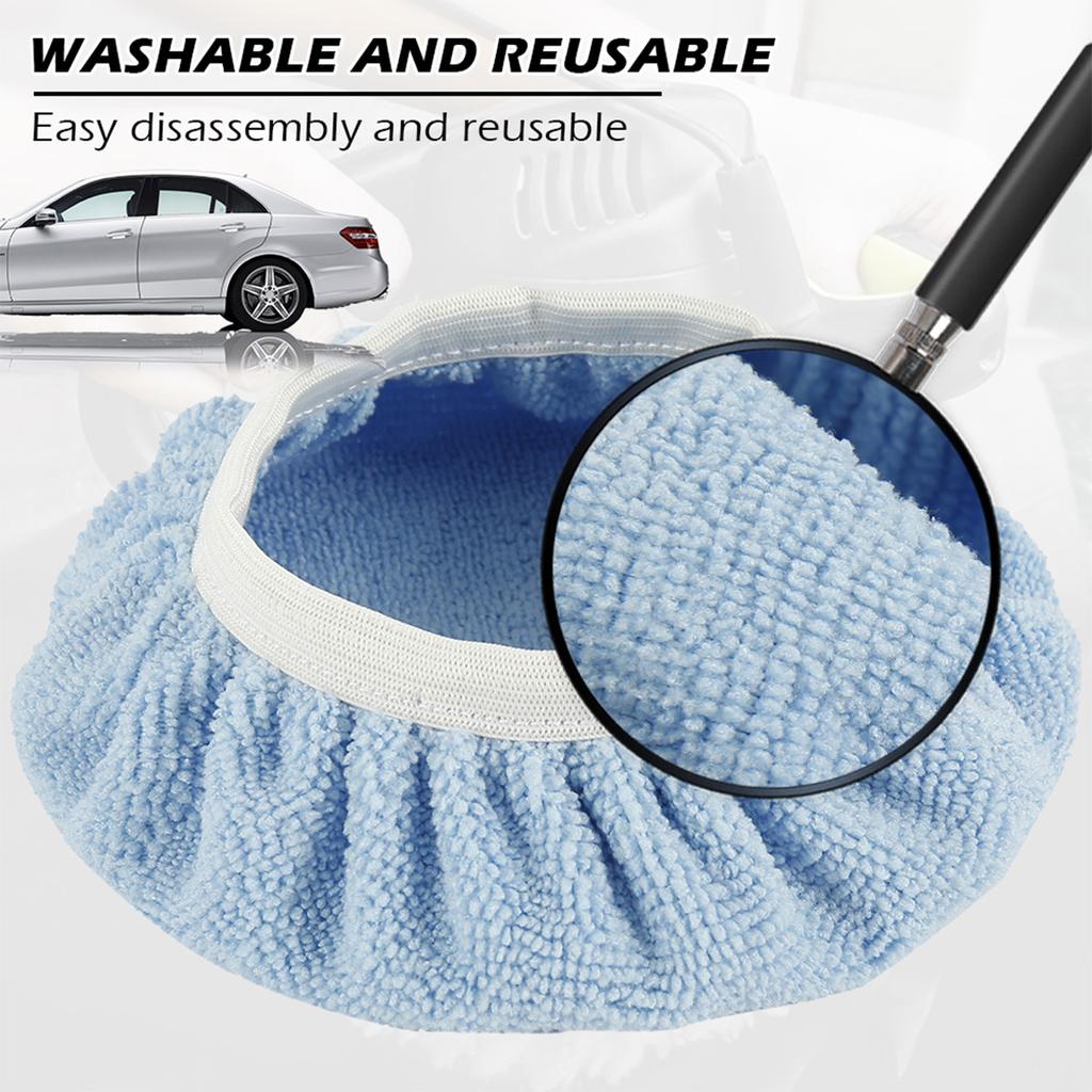 20/10 Stück Auto Polierpad Haube 9 10 Zoll Mikrofaser Auto Haubenpolierer Weiche Wolle Wachs Waschpuffer Abdeckung Auto Reinigungszubehör