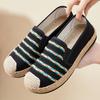 Women's Spring New Slip-On Flats Ethnic Style Casual Shoes Lightweight Soft Sole Comfortable Walking Shoes Fashion Everyday Wear