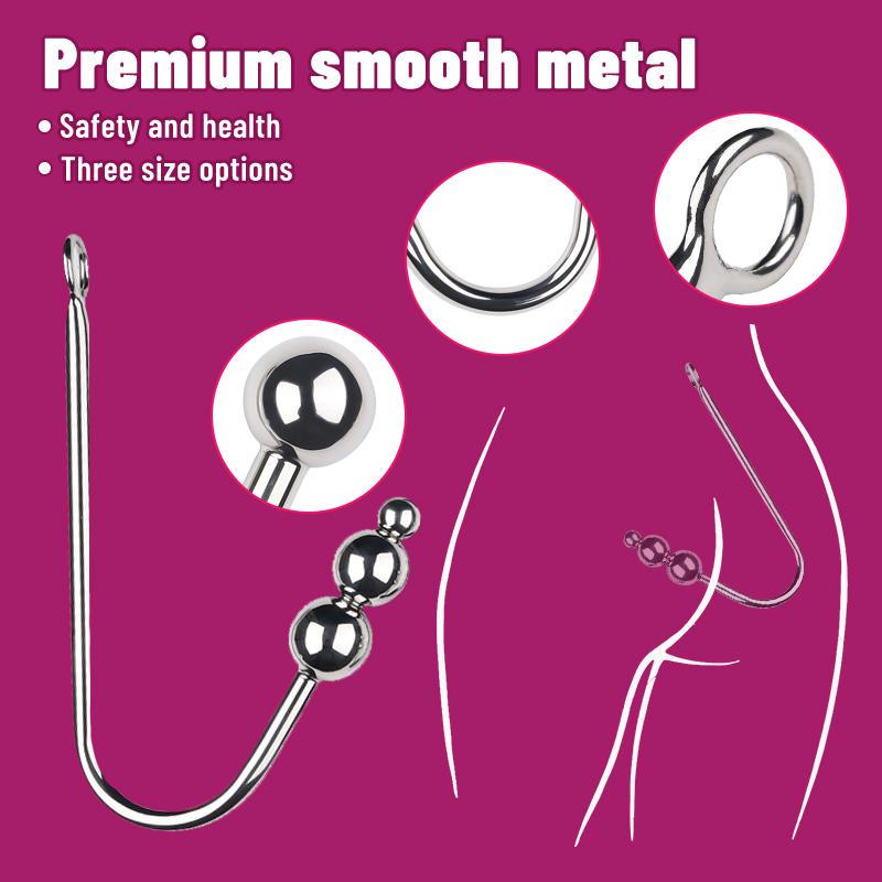 Leder & Metall Bondage-Ausrüstung für Frauen mit Analhaken, Fesselset für Paarspiel, SM Vorspiel- & Spanking-Spielzeug