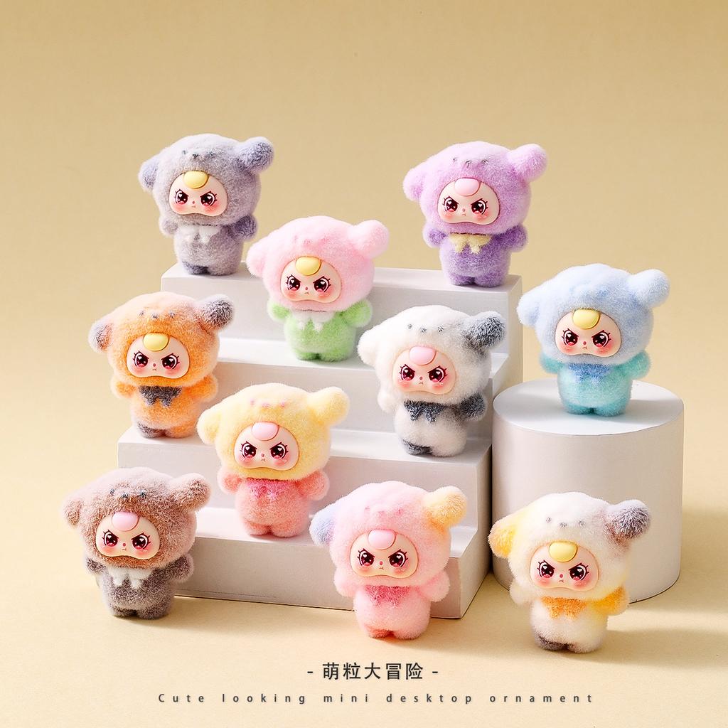 9pcs/10pcs Set Babythree Figure Toy Mini Cat Figurine Desktop Decoration Model Ornaments Toys Boys Girls Christmas Gifts