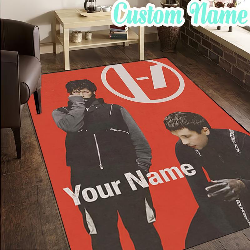Custom Name Twenty One Pilots Music Evolution Rug, Office Rug, Chair Rug, Carpet for Living Rooms, Doormat Game Rug Home Decor Christmas Gifts