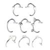 Punk Lip Rings Not Piercing Required Stainless Steel Texture Lip Jewelry Lip Clip Rings Suitable for Various Occasion