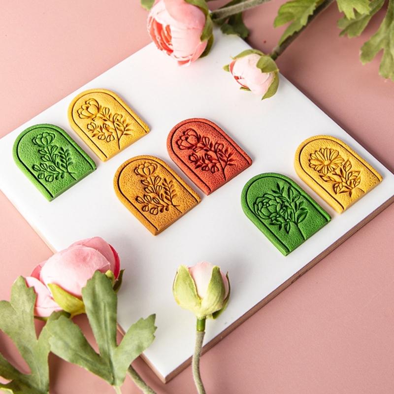 Flower Shape Soft Pottery Clay Polymer Cutter Hollow French Earrings Cut Mold for Earring Jewelry Pendant Making