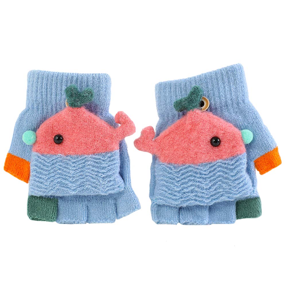 Knit for Boys and with Mitten Fingerless and Warm for Infants and Perfect for Playing in the and Cute Bird [eipatu] Kids' Gloves, Girls, Covers,