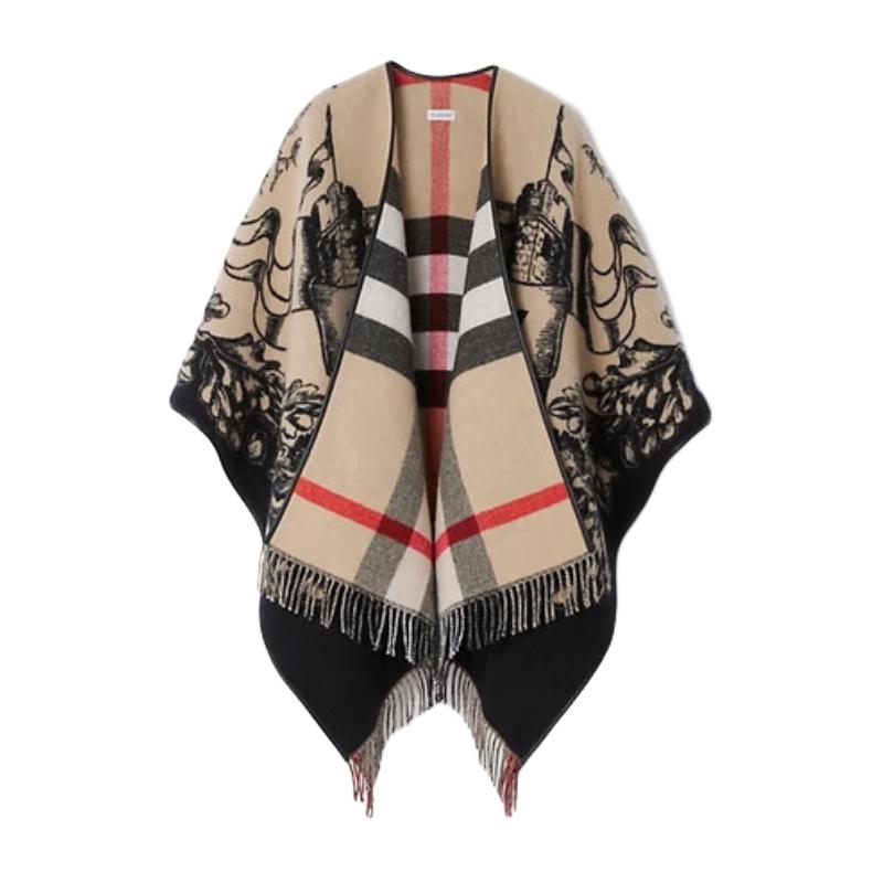 

Жіночий вовняний кейп-шаль Burberry One Size