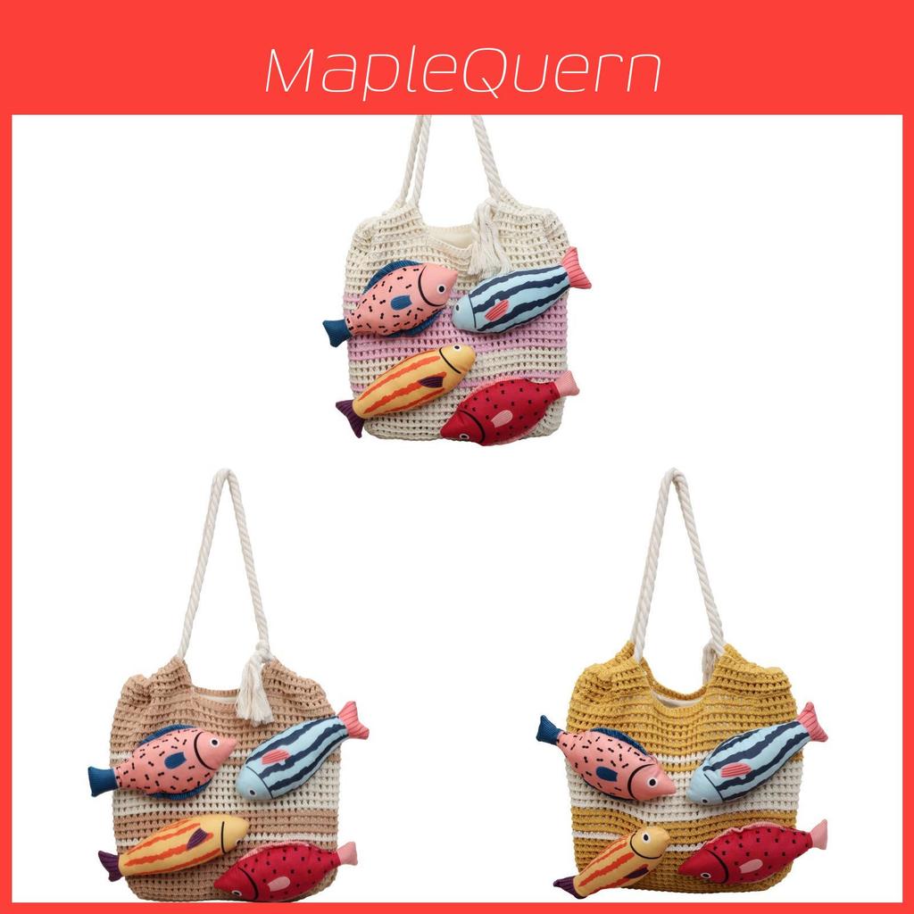 Woman Large Capacity Cartoon Fish Bag With Polyester Material For Casual Day Use
