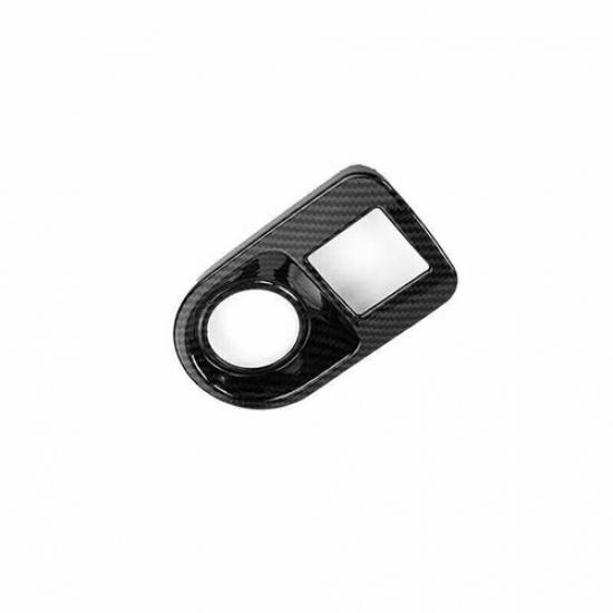 For Porsche Cayenne 18- Carbon Fiber Headlight Lamp Switch Panel Cover Trim