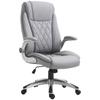 Faux Leather Executive Swivel Office Chair - Grey