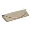 Meigan Glasses Case Compact Slim Semi-Hard Case M Size Fabric Brown 2229-02