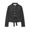 European and American style, wholesale women's clothing temperament polka dot shirt jacket + polka dot pocket mini shorts