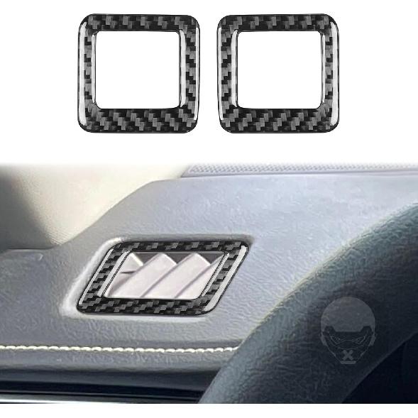 Compatible with Toyota Camry 2015 2016 2017 Accessories Central Control Multimedia Knob Media Button Frame Panel Cover Premium Real Carbon Fiber Black 1