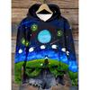 Womens Oversized Hoodie With 3D Digital Dog Print Casual Comfortable Sweatshirt 2025