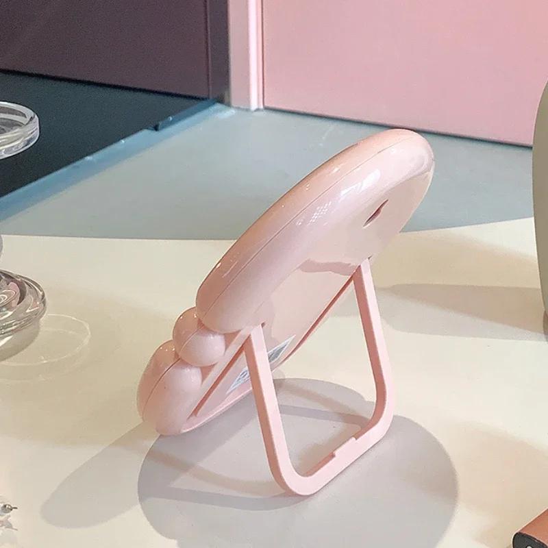 Irregular Pink Decorative Wall Mirror Korean Style Wall Mounted Mirror Makeup Mirror for Dormitory Desktop Room Decor Wholesale