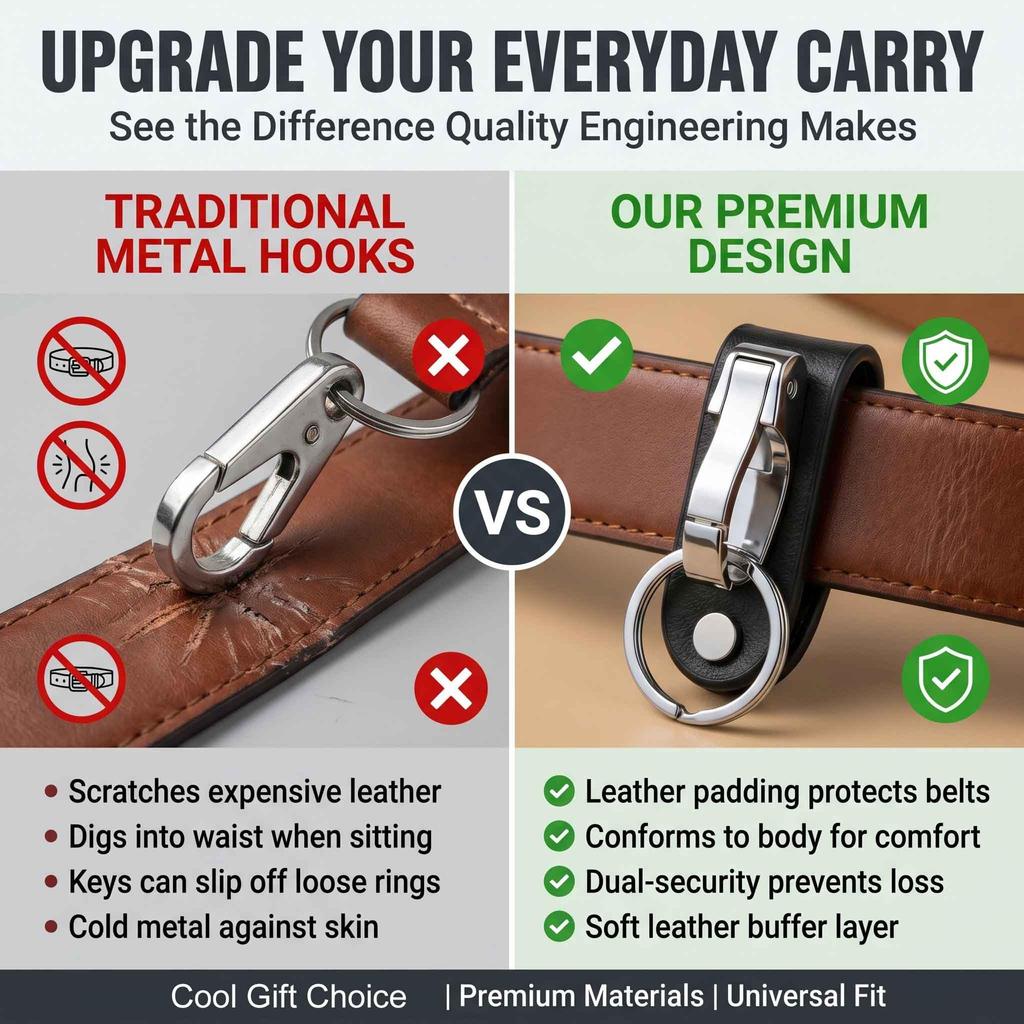 [Liangery] Keychain Belt Hook Men's Belt Loop Sturdy Car Key