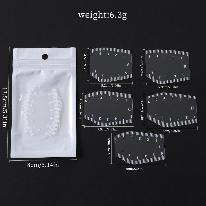 5Pcs Eyebrow Shaping Stencil Kit Get Professional Result Multi-Style Brow Template Set for Home & Salon Use