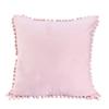 Soft Velvet Cushion Cover Decor Throw Pillow Case Solid Color Luxury Home Decor Living Room Sofa Seat Ball Tassel shaggy