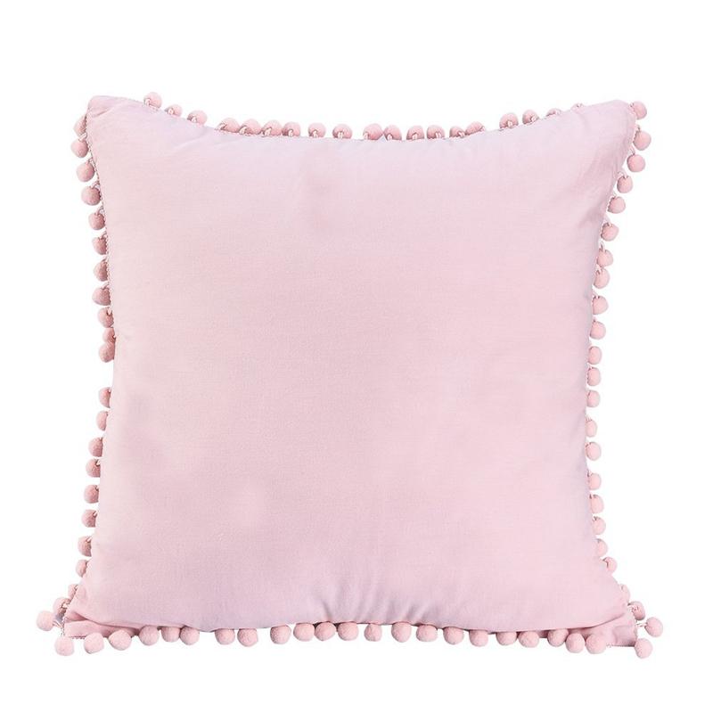 Husă de pernă din catifea moale Husă de pernă decor de culoare solidă Decor de interior de lux Sufragerie Canapea Scaun ciucuri Shaggy