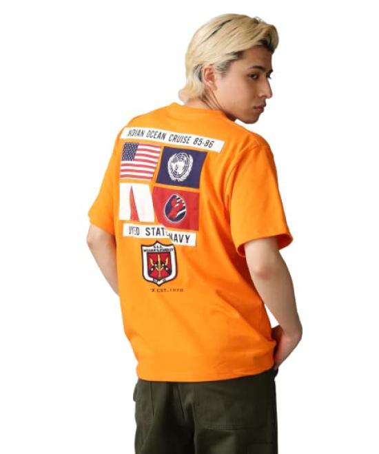 

AVIREX TOP GUN SHEETING PATCH T-SHIRT men s XL 150 orange 783-3934012