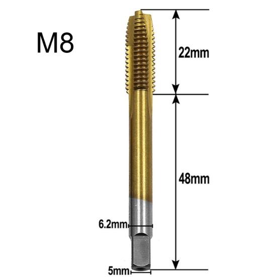 M3 M4 M5 M6 M8 Metric Screw Thread HSS Machine Plug Tap Drill Bit Hardware Tool