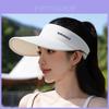 Sun Protection Wide Brim Hat For Women Summer Uv Blocking With Letter Embroidery For Beach And Travel