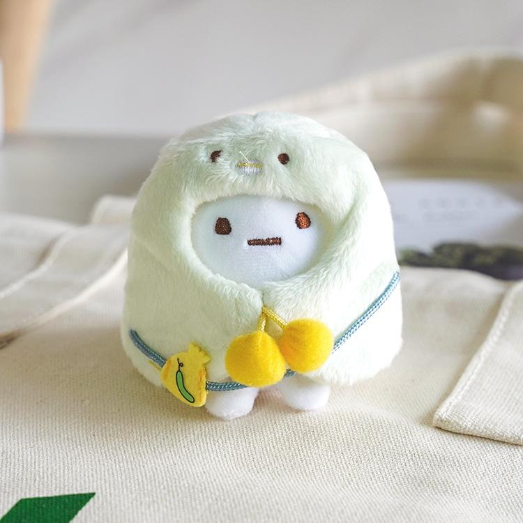 Cute Fried Shrimp Plush Keychain Cartoon Doll Bag Charm Girly Pendant Toy