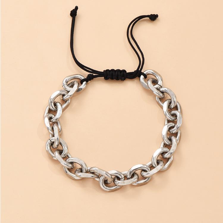 Punk Stainless Steel Cuban Bracelet Hip Hop Titanium Steel Adjustable Knot Men s Bracelet Fashion Jewelry Dropshipping Gift