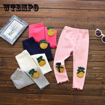 Mädchen Leggings Frühling und Herbst Dünne Kinderhosen Tragen 1-2-3 Jahre Alte Stretchhosen Reine Farbe Freizeithosen