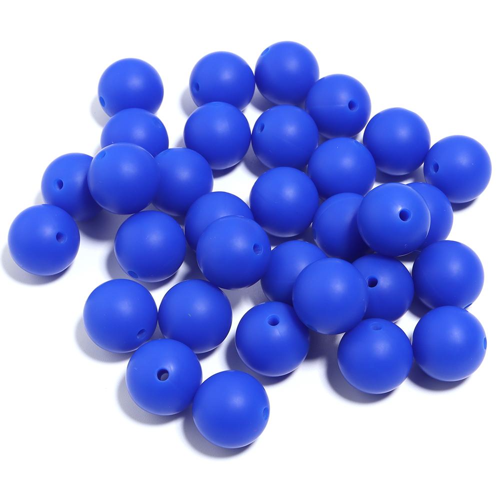 20pcs/Lot 12 15mm Candy Color Round Acrylic Imitation Silicone Beads Round Spacer Loose Bead for DIY Jewelry Making Accessories