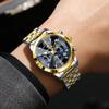Luxury Men Watch Top Original Waterproof Luminous Chronograph Man Wristwatch Stainless Steel Quartz Business Men Watches