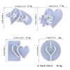 Create Unique Heart-shaped Crystal Keychain Pendant Resin Mold Epoxy Resin Mould Casting Jewelry Making Mold Decoration