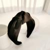 PROLY New Fashion Women Headband Adult Wide Side Solid Color Hairband Center Knot Turban Casual Hair Accessories