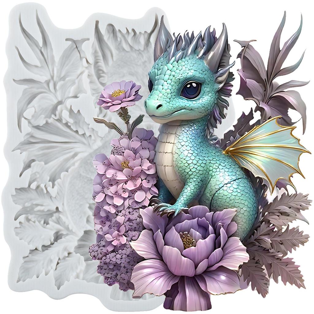 Dragon Silicone Molds Dragon Fondant Mold Cake Decorating Tools Cupcake Topper Candy Chocolate Gumpaste Mold